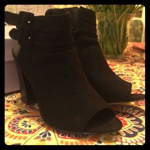 Banquet Black Fabric Dress Shoes High Heels